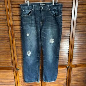 CJ Black Men's Distressed Jeans - Straight Leg Relaxed Fit - Size 34x30 Stretch